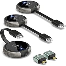جهاز إرسال واستقبال HDMI لاسلكي AIMIBO 4K و 1 جهاز إرسال ، بث فيديو / صوت إلى شاشة ، جهاز عرض ، HDTV ، موسع HDMI لاسلكي 165FT / 50M طويل المدى لأجهزة الكمبيوتر المحمولة ، الكاميرا ، PS5 ، الهاتف