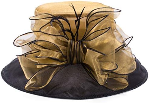 Womens Dressy Wide Brim Church Wedding Wedding Occasion Floral Hats A045