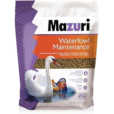 Mazuri Waterfowl Maintenance Food for Ducks & Geese | 5 Pound 5 LB Bag