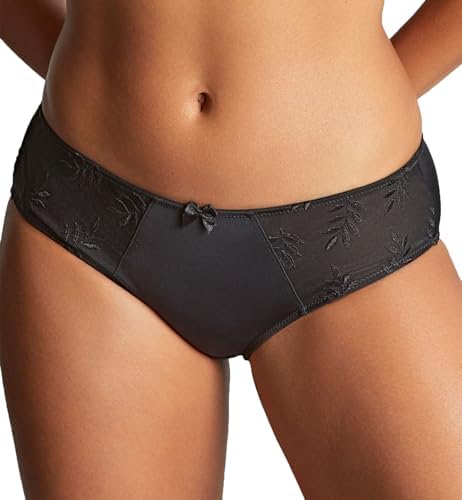 ملابس داخلية نسائية من Panache Tango Brief مصنوعة من الألياف الدقيقة مع تطريز على شكل أوراق الشجر، مقاس ناعم ومريح