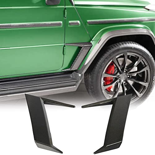 MCARCAR KIT Carbon Fiber Side Fender Vent for Mercedes Benz G Class W463 G500 G550 G63 AMG Sport Utility 4-Door 2019-2024 Front Air Intake Scoop Cover Trim