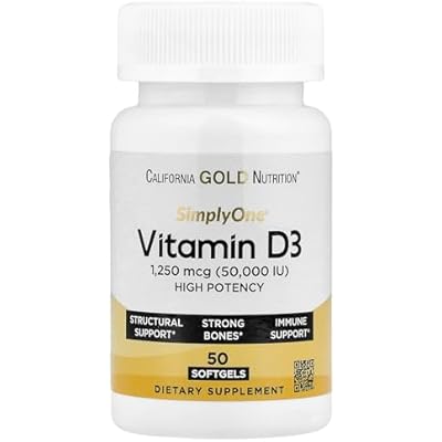 SuperNutrition, SimplyOne Vitamin D3 50,000 IU, Structural Support, Immune Support, 50 Day Supply