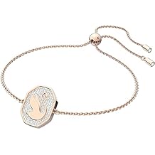 سوار Swarovski Signum ، سوان ، أبيض ، مطلي بالذهب الوردي