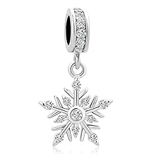 LovelyJewelry Snowflake Dangle Charm Beads for European Bracelets