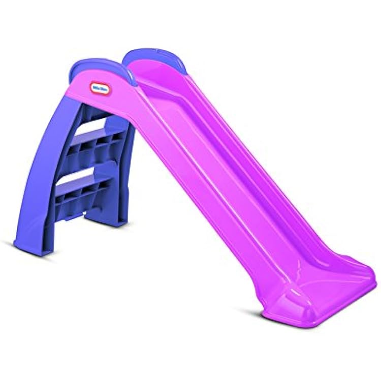 Little Tikes First Slide - مجموعة اللعب للاستخدام الداخلي أو الخارجي. لعبة حديقة ونشاط خارجي للأطفال، متين، مستقر، آمن للأطفال. الوردي & الأرجواني حديقة لعبة. ل الأعمار 18 شهرا