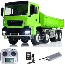 TOUCAN RC HOBBY 1/14 LESU TGS RC Hydraulic Roll On Off Dump Truck 8x8 Metal Chassis Dumper Differential Lock EDS Axles 2Speed Gearbox Model Car for Ages 14+
