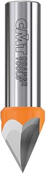 60-Degree V-Groove Bit, 1/2-Inch Diameter, 1/2-Inch Shank