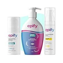 مجموعة العناية بالإبط Epify، كريم ناعم ومنعش لإزالة الشعر، حقنة الجلوتاثيون، يتحكم في الرائحة والعرق، ينعم البشرة، يقلل من نمو الشعر تحت الجلد