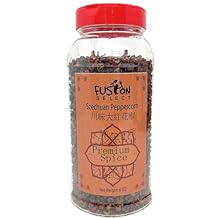 Fusion Select Premium Szechuan Peppercorn - فلفل سيتشوان الكامل الأصلي للمطبخ الصيني، مابو توفو، دجاج كونغ باو - توابل التوابل مع لمسة ليمون لذيذة - جرة ذات غطاء مزدوج - 12 أونصة