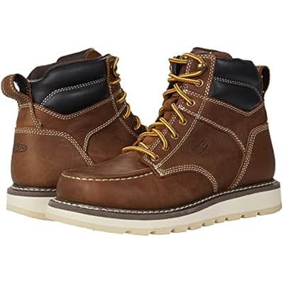 حذاء KEEN Utility للرجال من سينسيناتي 6 بوصة من الجلد الناعم