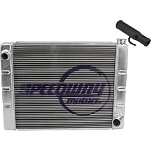 Universal LS Swap Radiator Kit with Steam Port Hose Adapter, Professional Aluminum Crossflow Cooling Solution for LS Engine Conversions, Includes Radiator and Integrated Steam Port