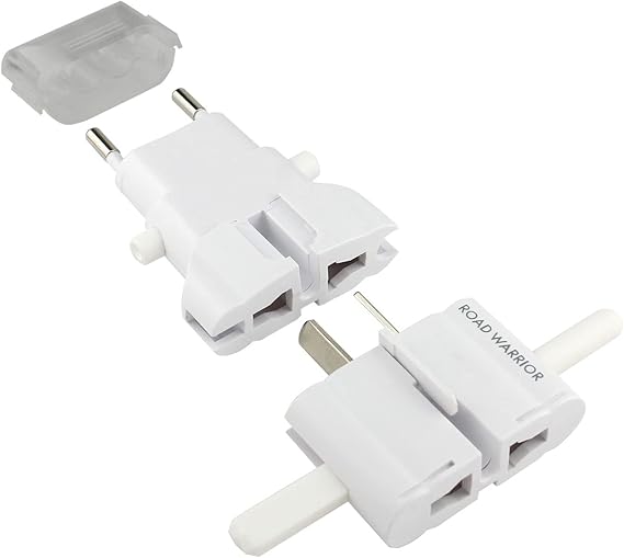 ROAD WARRIOR Worldwide Travel Plug Adapter European / UK / Australia / USA / India / Brazil / China لا يحول الجهد RW101WH