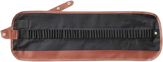 lasenersm 1 Piece 48 Slot Canvas Pencil Roll Up Case Pencil Wrap Case Roll up Pouch Pen Wrap Organizer Roll Up Pencil Pencils Rolling Pouch for Painter Artist Black