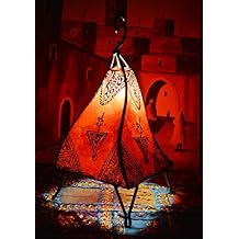 Henna Lamps & Sconces Moroccan Hand Made Leather lamp Henna Tattoo African Red