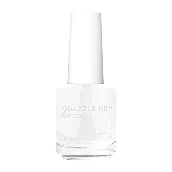 طلاء أظافر Dazzle Dry Top Coat - الخطوة 4 - طلاء أظافر سريع الجفاف - بديل طلاء أظافر جل للعناية بالأظافر طويلة الأمد وغير السامة (0.5 أونصة سائلة)