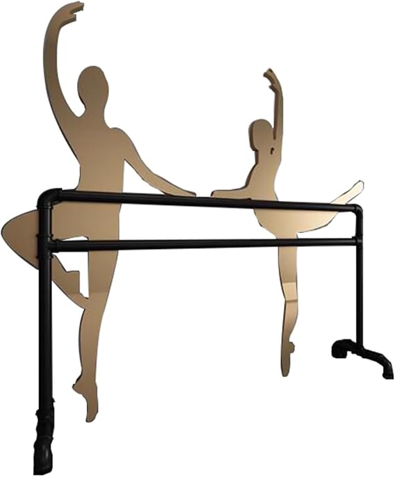 Ballet Barre Portable, Barre Bar Workout Dance Equipment, Anti-Slip Double Dancing Barre Fitness Stretch Barre Exercise, 100x60x100cm