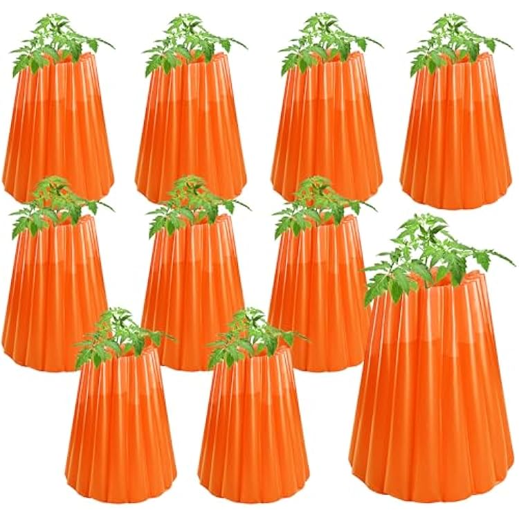 10 Pack Wall of Water Plant Cover, 19 x 17 Insulating Water-Filling Plants Protector, Garden Early Season Plant Insulator for Outdoor Winter Growth Protection Against Frost