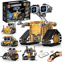 Gohero Robot Building Kit,5 in 1 STEM Toys for Boys Toys Age 8-10 with Remote & App Control,Robotics Technic Kits with 16 LED Expressions,Christmas & Birthday Gifts for Teen Boys & Grils (373 PCS)