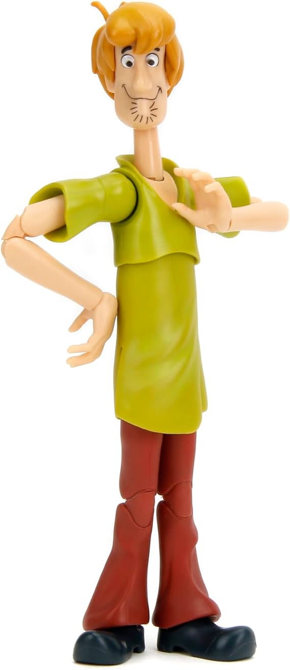 Jada Scooby-Doo! Wave 1 Shaggy Action Figure 1:12 Deluxe Scale Toys 6" Tall, Fully Articulated, Collector Packaging