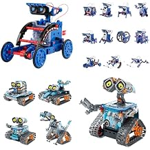 Bundle - 2 Items: Sillbird 12-in-1 Solar Robot Toys & Robot Building Kit with Remote Control, Christmas STEM Robotics Technic Toy for Boys, Birthday Creative Gifts for Kids Ages 8-14