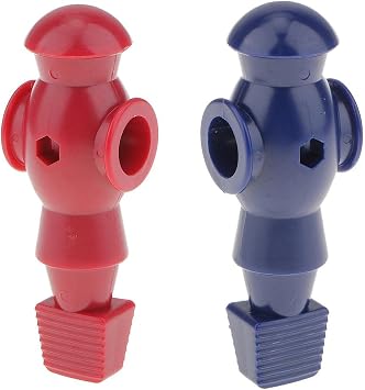 2 PCS Red & Blue Foosball Men Replacement Players for Standard 5/8 inch Rods Table Soccer Figures
