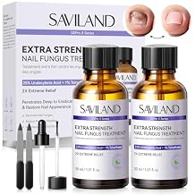 SAVILAND Toenail Fungus Treatment Extra Strength FSA-HSA: 1% Tolnaftate Nail Fungus Treatment 25% Undecylenic Acid 2X Extreme Nail Repair for Discolored Thick Yellow Damaged Nails 2 fl oz