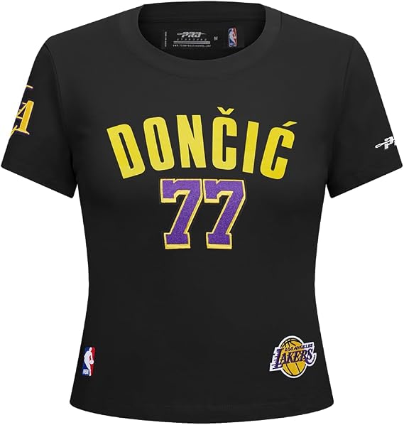 Pro Standard NBA Womens Womens NBA Los Angeles Lakers Classic Player Cotton Short Sleeve Slim Tee