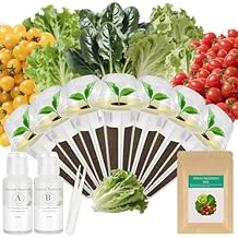 طقم بذور مزيج السبانخ والربيع لـ AeroGarden وAhopegarden وMUFGA مع الكرز الأحمر/الطماطم الكرزية الذهبية والخس المقرمش والخس الروماني الأخضر والسبانخ - متوافق مع All Garden (7 قرون)
