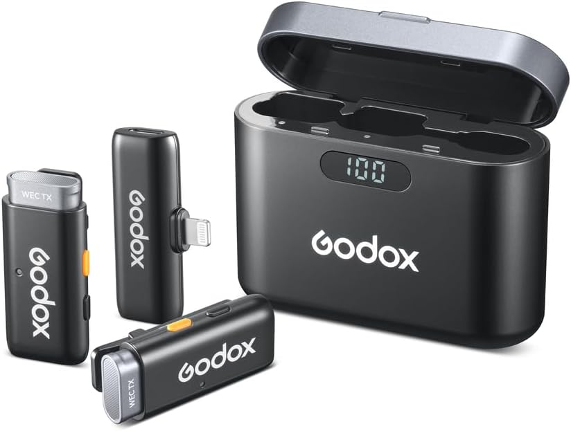 Godox WES1 Kit2 İkili Kablosuz Mikrofon (Apple Lightning Uyumlu)