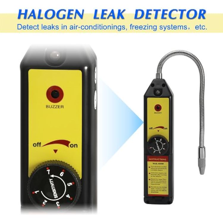 كاشف تسرب الفريون المبرد هالوجين R134a R410a R22a حقيبة تكييف HVAC