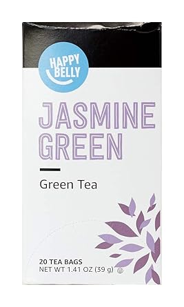 Amazon Brand - Happy Belly Jasmine Green Tea Bags ، 20 Count