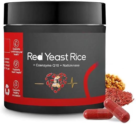 Advanced Healthy Heart & Healthy Cholesterol Levels Formula for Men & Women，Natural Cholesterol Support,Vegan, Non-GMO, Gluten-Free
