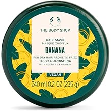 The Body Shop Banana Truly Nourishing Hair Mask، 8.2 Fl Oz ( نباتي )