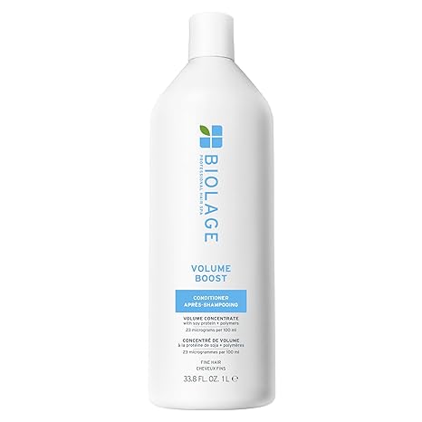 بلسم Biolage Volume Boost - ترطيب خفيف الوزن، لمعان وكثافة، يفك تشابك الشعر الناعم، بروتين الصويا والبوليمرات، نباتي وخالي من البارابين