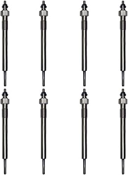 Wellman Glow Plugs Diesel Fast Start (Set of 8) compatible with 2001-2004 Chevy GMC 2500 3500 6.6L DURAMAX LB7