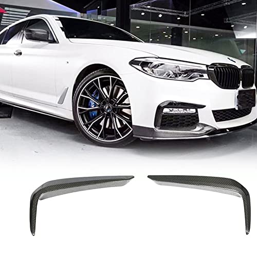 MCARCAR KIT Front Bumper Vent يناسب BMW 5 Series G30 520i 530i 540i M550i M Sport Sedan 2017-2019 Factory Outlet Carbon Fiber CF Fog Lamp Grill Air Fender Scoop Spoiler Canard Winglets Splitter Cover