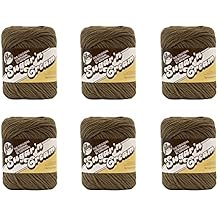 غزل بني دافئ من Lily Sugar'N - 6 عبوة من 71 جم / 2.5 أوقية - قطن - 4 متوسط (Worsted) - 120 ياردة - حياكة / كروشيه