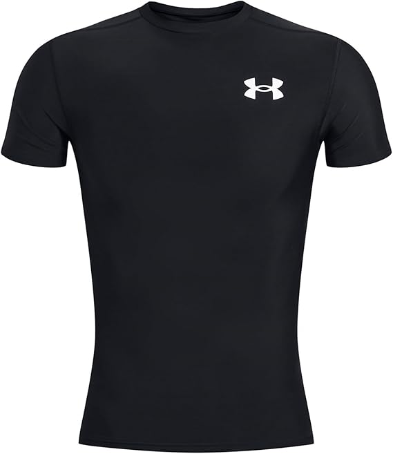 قميص ضغط قصير الأكمام للرجال من Under Armour باللون الأسود HeatGear OG - XS