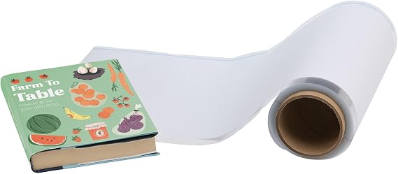 Demco Paperfold Book Jacket Covers 20 yd Roll Clear, Archival Film for Protecting Dust Jackets Easy DIY Application with Scissors & Tape Perforated Folding Guide No Dispenser