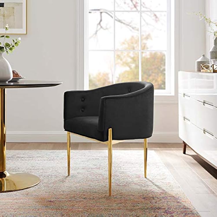 كرسي Modway Savour Tufted Performance Velvet باللون الأسود