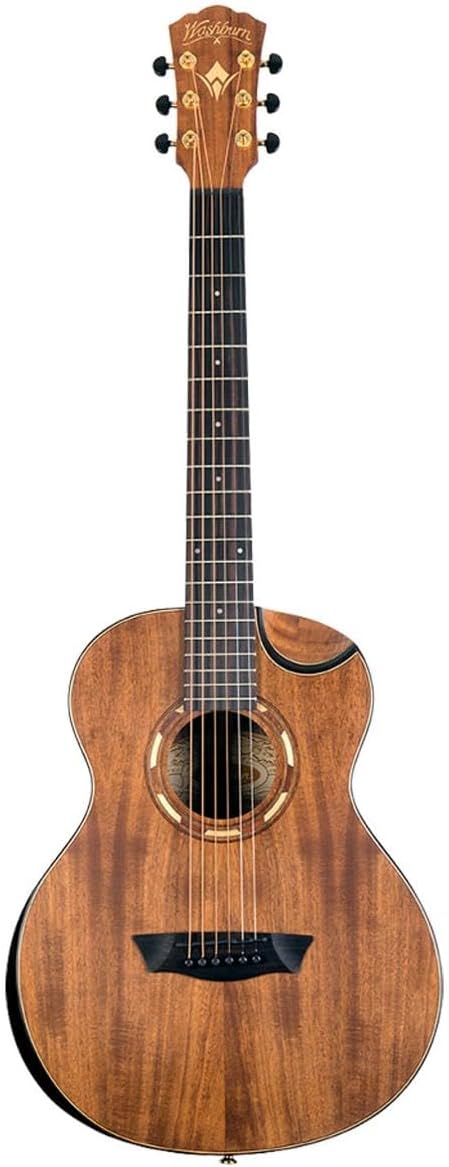 Washburn Comfort G-Mini 55 Koa Travel Size Acoustic Guitar، Natural