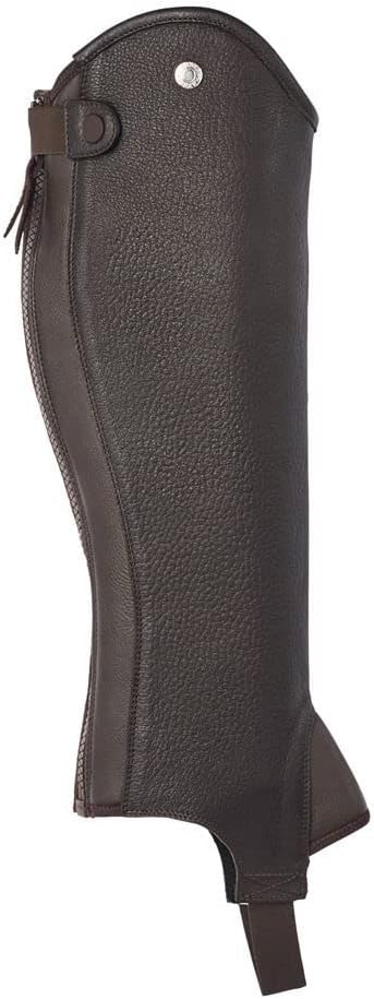 Dover Saddlery Ladies 'Stay Tight Leather Half Chaps ، اللون: بني ، الحجم: Sm-Short