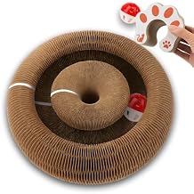 Magic Organ Cat Scratcher Board with Ball Interactive Kitty Toy for Mental & Physical Exercise