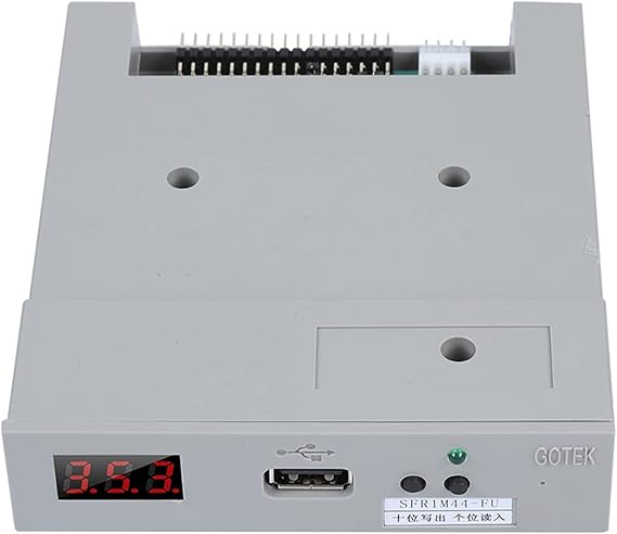 محاكي محرك الأقراص المرنة USB، SFR1M44-FU 3.5in 1.44MB محاكي محرك الأقراص المرنة USB لآلة التطريز التوصيل والتشغيل مع واجهة برنامج تشغيل القرص المرن ذات 34 سنًا