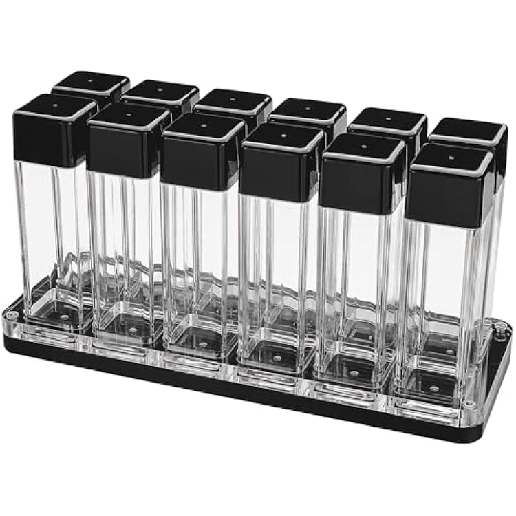 Normcore 12 Tubes Coffee Bean Cellars with Stand & Hopper - Single Dose Coffee Bean Vaults - Espresso Bean Storage Set - One-Way Exhaust Valve - السعة 25-28g