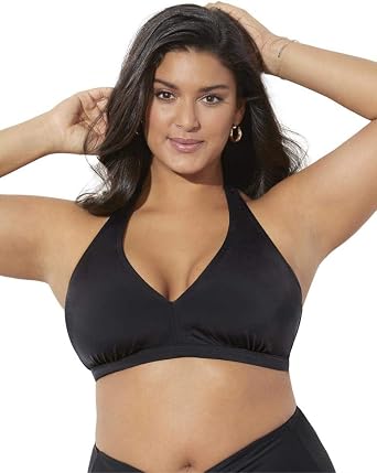 Swimsuits For All Womens Diva Halter Bikini Top Plus