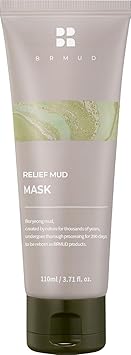 BRMUD Relief Mud Mask - Celebs Choice Face & Body Exfoliator Clay Mask - Hydrating & Moisturizing Excess Sebum & Deep Pore Cleanser with Centella Asiatica & Tea Tree - Korean Skin Care 3.71 fl oz