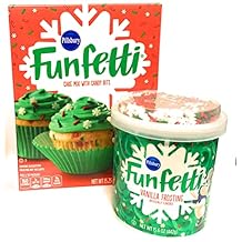 Pilsburry Funfetti Cake Mix with Candy bits (1 box) و Funfetti Vanilla Frosting (1 Frosting)