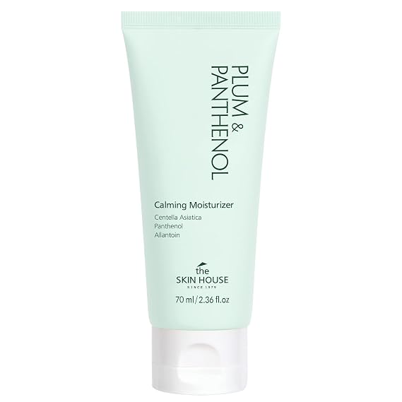 مرطب Skin House Plum & Panthenol المهدئ للبشرة الحساسة | تخفيف الاحمرار وترطيب مهدئ ودعم الحاجز | كريم وجه يومي خفيف الوزن وغير مهيج [70 مل، 2.37 أونصة]