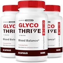 (3 Pack) Glyco Thrive Official GlycoThrive Capsules with Natural Ingredients | Premium Formula for Heart, Circulation, Energy & Balanced Levels | Easy-to-Take Pills, 90 Day Supply (180 Capsules)